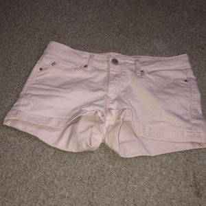 Pink mid rise shorts